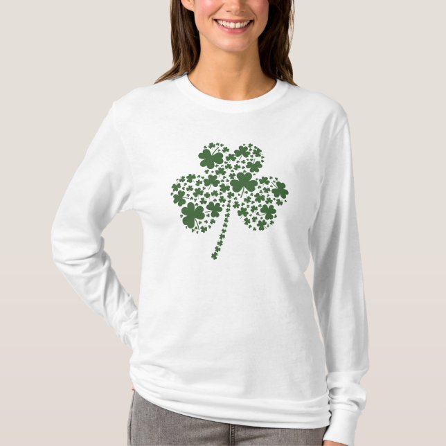 Camiseta Trébol irlandés del trébol del día de St Patrick (Anverso)