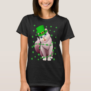 Camiseta Trébol irlandés duende gato balinés St Patrick'