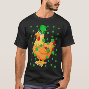 Camiseta Trébol Irlandés Duende Pollo Pájaro St Patrick'