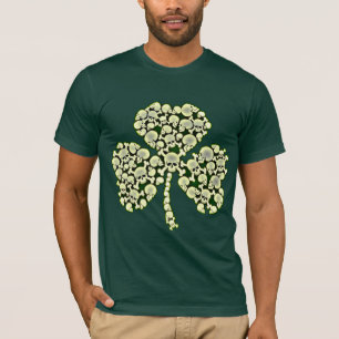 Camiseta Trébol irlandés fresco de los cráneos