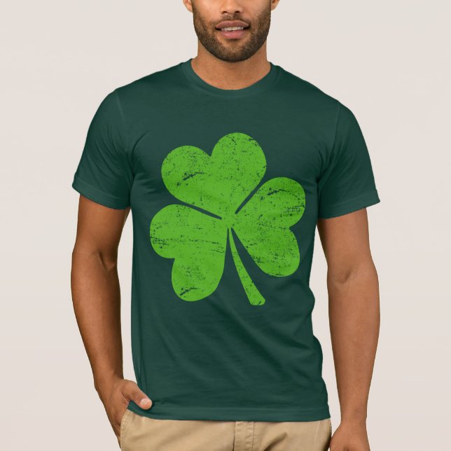 Camiseta Trébol irlandés verde clásico (Anverso)