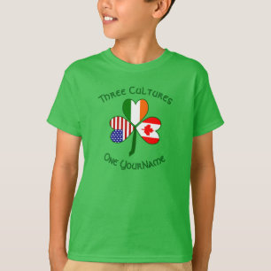 Camiseta Trébol Personalizado Canadiense Irlandés Americano