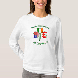 Camiseta Trébol Personalizado Canadiense Irlandés Americano