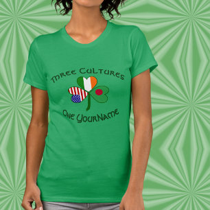 Camiseta Trébol personalizado de Bangladesh Irlanda EE. UU.