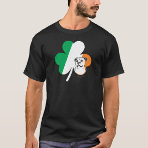 Camiseta Trébol S divertido irlandés del perro de Staffy