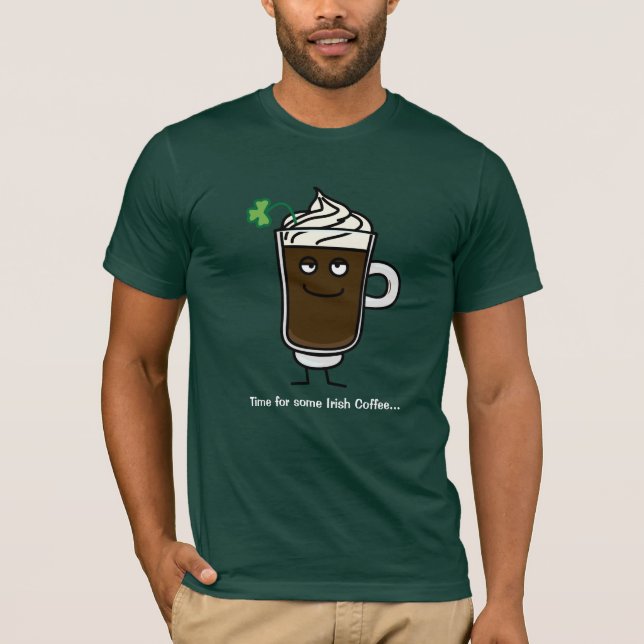 Camiseta Trébol verde afortunado del alcohol de la bebida (Anverso)