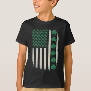 Camiseta Tréboles de la bandera estadounidense día de San P