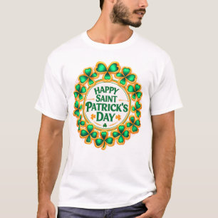 Camiseta treboles felices de San Patricio