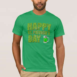 Camiseta Tréboles y cerveza verde Feliz día de San Patricio