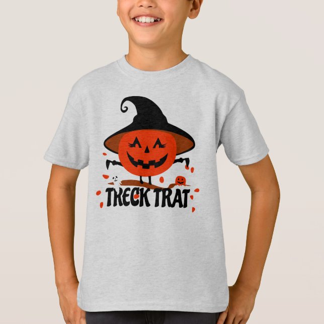 Camiseta Treck Trat Pumpkin Sonriente (Anverso)