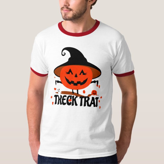 Camiseta Treck Trat Pumpkin Sonriente (Anverso)