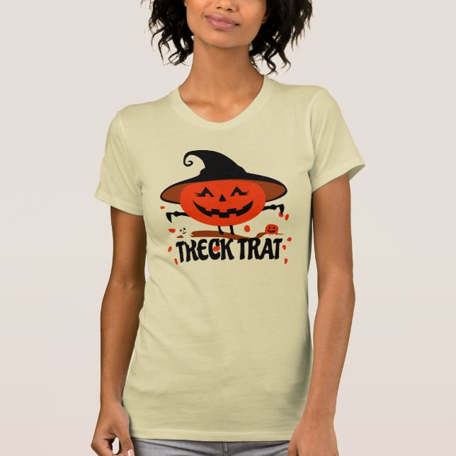Camiseta Treck Trat Pumpkin Sonriente (Anverso)