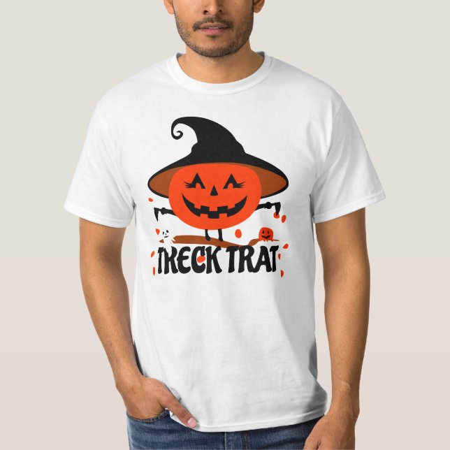 Camiseta Treck Trat Pumpkin Sonriente (Anverso)