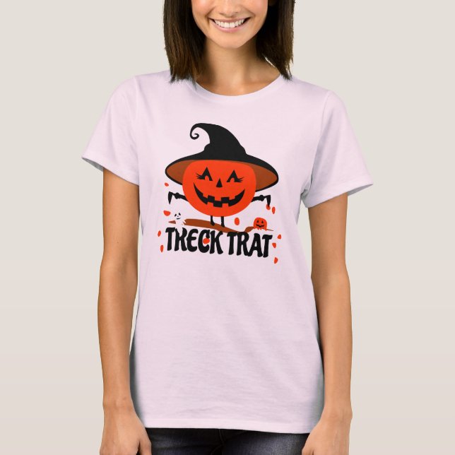Camiseta Treck Trat Pumpkin Sonriente (Anverso)