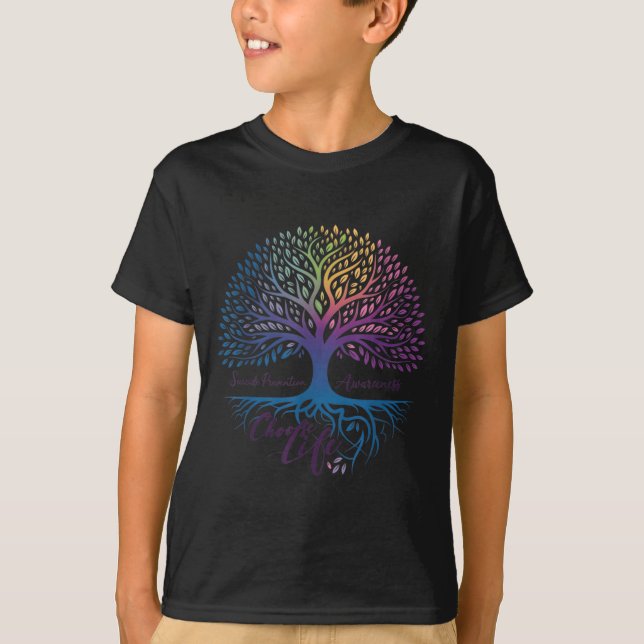 Camiseta Tree Of Life Choose Life Suicide Prevention Awaren (Anverso)