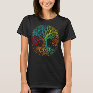 Camiseta Tree of Life Nature Art - Psychedelic Outdoor Rain