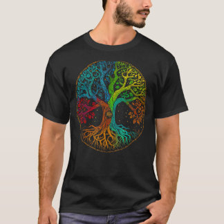 Camiseta Tree of Life Nature Art - Psychedelic Outdoor Rain