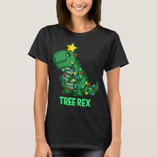 Camiseta Tree Rex Funny Cute Retro Navidades Dino
