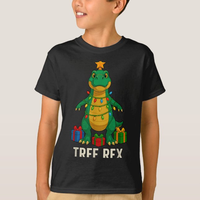 Camiseta Tree Rex Funny Dinosaur Christmas  (Anverso)