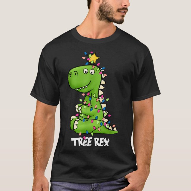 Camiseta Tree Rex Funny Xmas Trex Boys Toddler Christmas Di (Anverso)