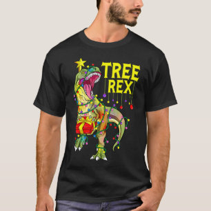 Camiseta Tree Rex! Paleontólogo divertido de Navidad 