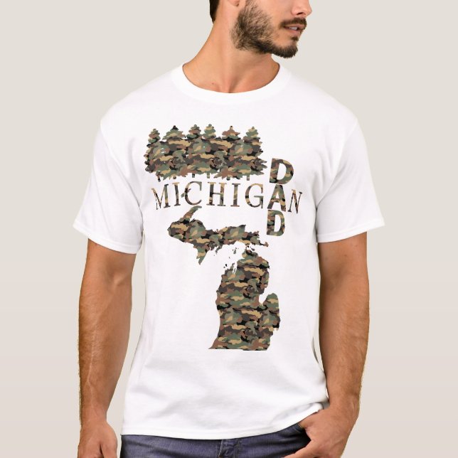 Camiseta Treebark Michigan Dad | Regalo del Día del Padre (Anverso)