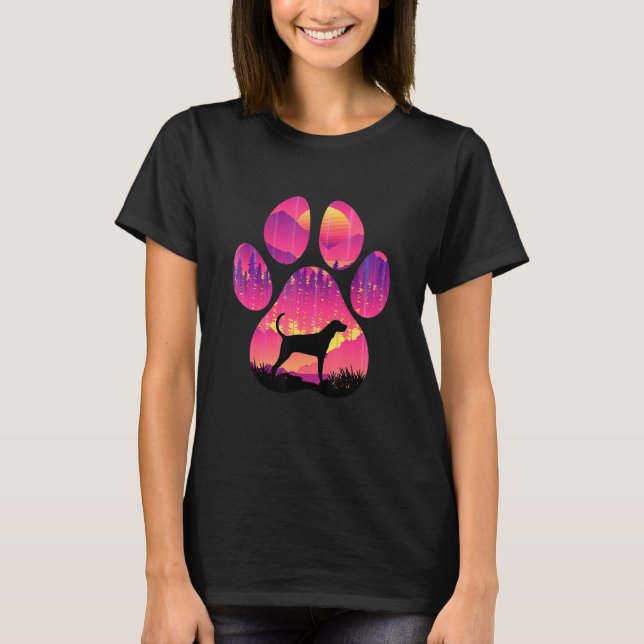 Camiseta Treeing Walker Coonhound Paw Mom Dad Dog  Women Me (Anverso)