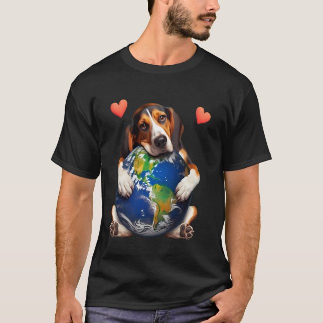 Camiseta Treeing Walker Coonhound Perro Día de la Tierra Ab (Anverso)