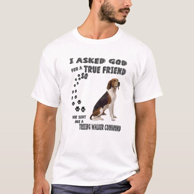 Camiseta Treeing Walker Coonhound Quote Mom, TWC Dad Art, W (Anverso)
