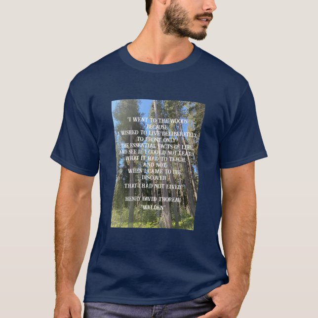 Camiseta Trees Forest Woods Thoreau (Anverso)