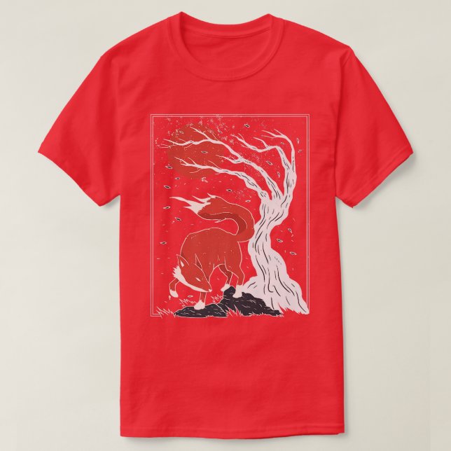 Camiseta Trees Foxes Forests Willife NightT-Shirt (Diseño del anverso)