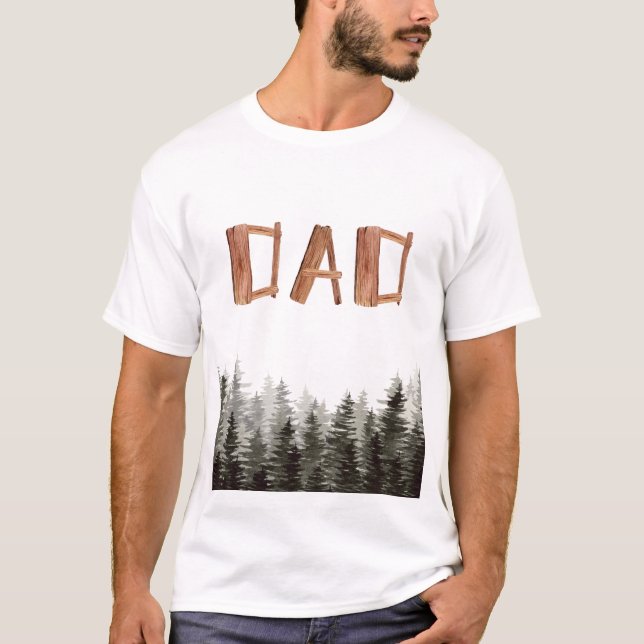 Camiseta Trees Wood Cumpleaños Dad T-Shirt (Anverso)