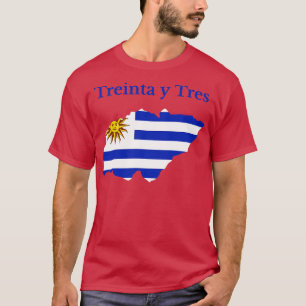 Camiseta Treinta y tres departamentos Uruguay