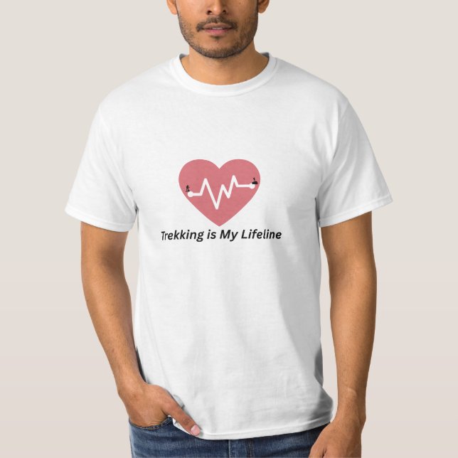 Camiseta Trekking is My Lifeline – Hiking Lover T-shirt (Anverso)