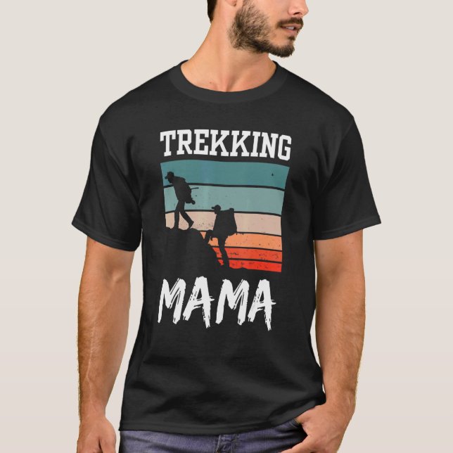 Camiseta Trekking Mama Senderismo Hobby Mamá (Anverso)