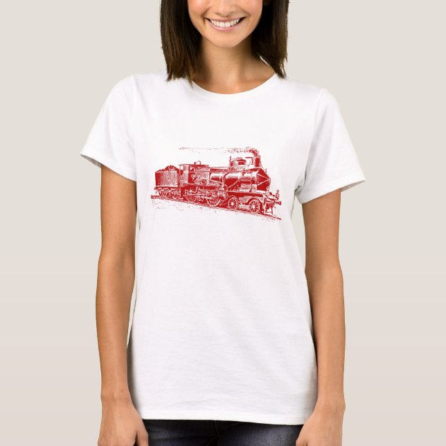 Camiseta Tren 03 - Rojo Ruby (Anverso)