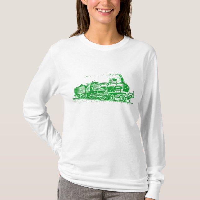 Camiseta Tren 03 - Verde de hierba (Anverso)