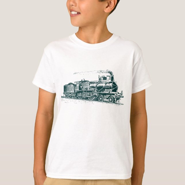 Camiseta Tren 03 - Verde oscuro (Anverso)