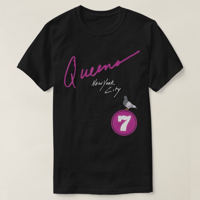 Camiseta Tren 7 de Queens New York City Pigeon (Diseño del anverso)