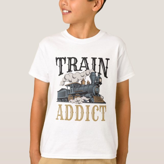 Camiseta Tren Adicto Modelo Ferroviario Hobbyist (Anverso)