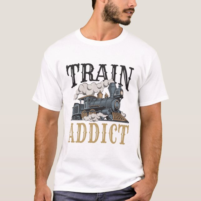 Camiseta Tren Adicto Modelo Ferroviario Hobbyist (Anverso)