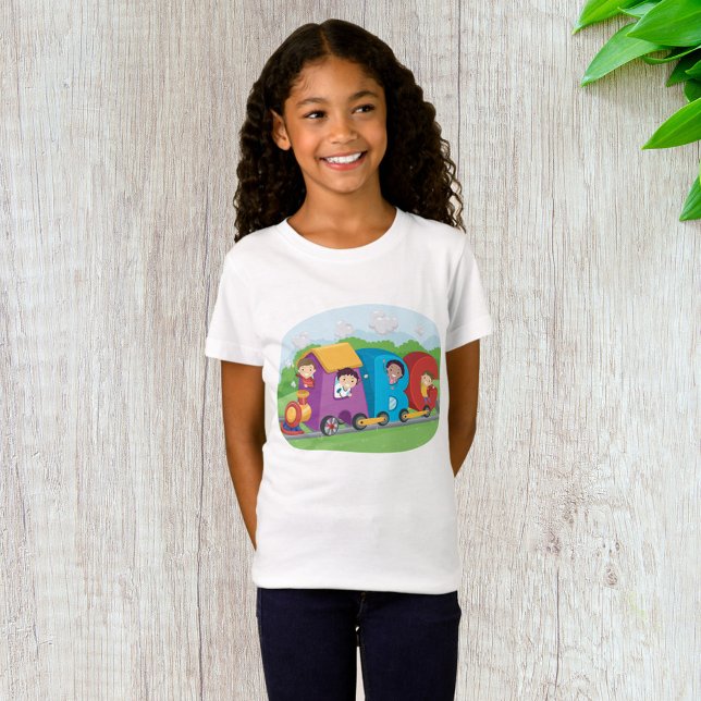 Camiseta Tren alfabeto ABC con niños divertido educativo (Subido por el creador)