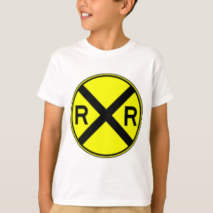 Camiseta Tren amonestador de la placa de calle de la