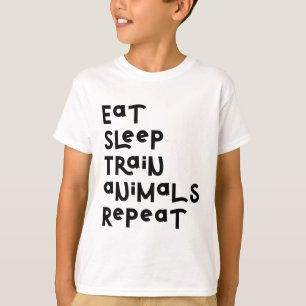 Camiseta Tren animal de sueño ingiere eslogan motivador de