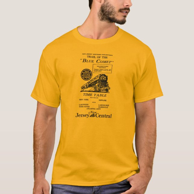 Camiseta Tren azul del cometa - trenes de lujo del coche (Anverso)