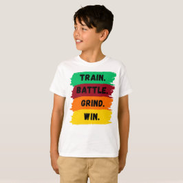 Camiseta Tren, Batalla, Grind, Gana eslogan motivacional