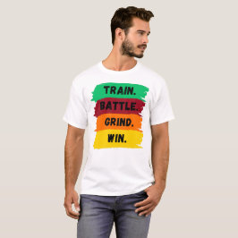 Camiseta Tren, Batalla, Grind, Gana eslogan motivacional