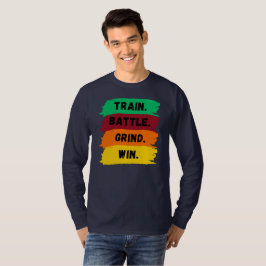 Camiseta Tren, Batalla, Grind, Gana eslogan motivacional