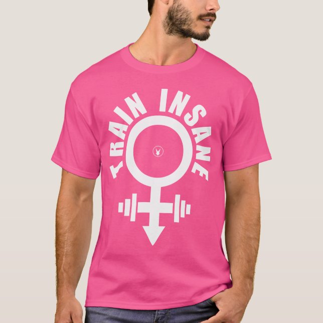 Camiseta Tren Cano demente C791 Gym Rabbit Workout Weightli (Anverso)