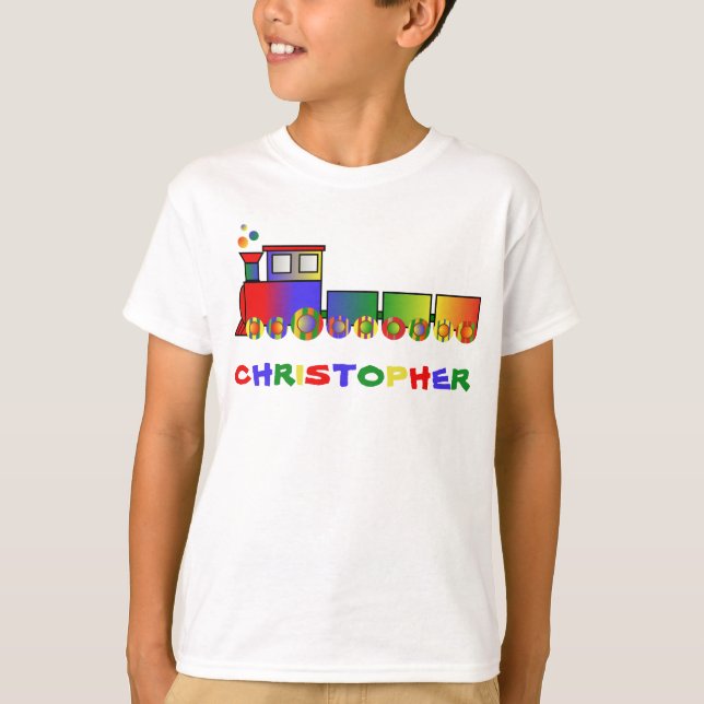 Camiseta Tren colorido personalizado (Anverso)